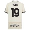 Maillot de Supporter AC Milan Theo Hernandez 19 Quatrième 2023-24 Blanche Pour Homme